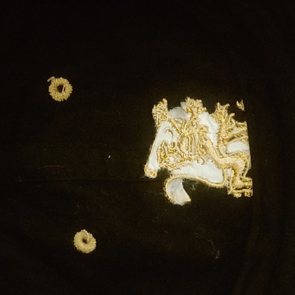 Slotline Embroidered Golf Black Gold Adjustable Hat Cap - Picture 10 of 10